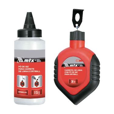 Imagem de Kit Giz de Linha Vermelho 30mts - Mtx