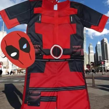 Imagem de Fantasia Infantil Roupa Deadpool Com Máscara - SGB VARIEDADES, GG 8 á 