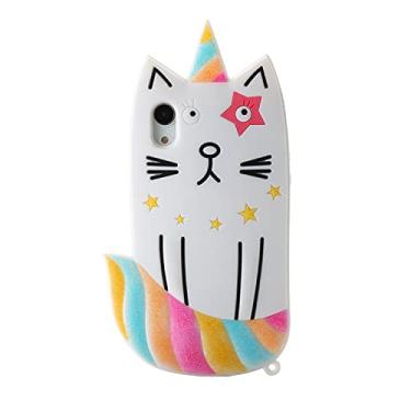 Imagem de wifantien Capa com desenho 3D fofo Kawaii adorável estrela unicórnio brilhante para iPhone Xs Max