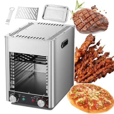 Imagem de CHONGHAN 1700 W Forno Comercial Para Bife Com Temporizador De 1 A 10 Minutos,Kit Multifuncional De Forno De AçO InoxidáVel,Bandeja EléTrica De 4 Velocidades Com Temperatura AjustáVel, Com Bandeja