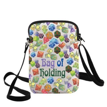 Imagem de G2TUP Bolsa tiracolo DND Dice Dungeons D20 Fans Gift Bag of Holding DND Dice Shoulder Bag Dungeon Master Merch, Bolsa segurando Cb