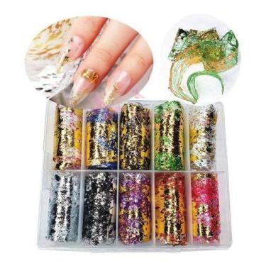 Imagem de Unhas Folhas Chips Adesivos Decoração Arte Transparente Pro - oem, Sor