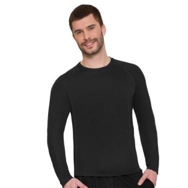 Imagem de Camisa Térmica Selene Segunda Pele Masculina, Preto, GG