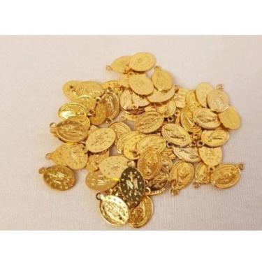 Imagem de Kit 200 medalhas de nossa senhora das graças milagrosa 1.3 cm - caf