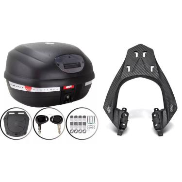 Imagem de BAÚ MOTO 33L MONOLOCK GIVI E-33NT + BAGAGEIRO SCAM Fz15 2023 24 25 Fz 15