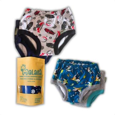 Imagem de Cueca Desfralde Absorvente Diurno  Malana Eco  Kit 3 Peças, Menino, P 
