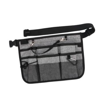 Imagem de YIJU Multi compartimento saco de enfermagem bolso cinto organizador enfermeira bolsa cintura saco enfermeira fanny pacote para garçom carpintaria trabalho, Cinza