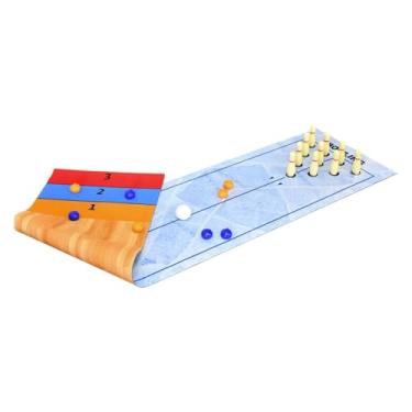 Imagem de Dynwave 3 em 1 ondulação de mesa, mini jogo de tabuleiro de mesa, jogo de boliche, shuffleboard interno para festas, jogos casuais para crianças