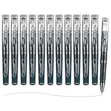 Imagem de M&G Mini canetas de gel, canetas de gel de tinta preta ponta fina de 0,5 mm, lindas canetas de gel roller ball a granel, caneta de secagem rápida, escrita suave com aderência antiderrapante e capa