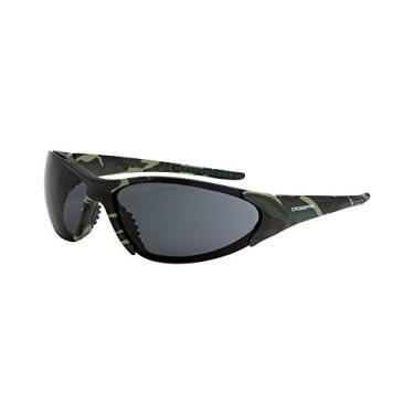 Imagem de Óculos de proteção Crossfire Blitz, armação camuflada verde militar, lentes fumê
