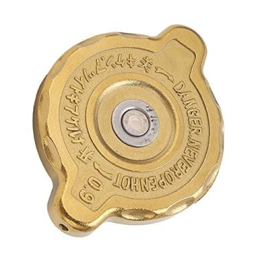 Imagem de Tampa do Tanque de água do Motor, Tampa do Tanque de Combustível de Liga de Alumínio, Bom Padrão de Vedação para Veículos Pesados (Ouro Médio)