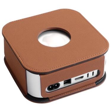 Imagem de Musiin Capa protetora premium para Mac Mini M4/M4 Pro 2024, capa de material de qualidade, antiarranhões e poeira, capa elegante para Mac Mini 2024 (marrom)