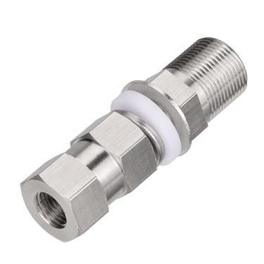 Imagem de Bingfu CB Antena Adpter SO239 para 3/8 x 24 suporte resistente para antenas de rádio amador de 3/8 x 24 roscas para a maioria dos veículos com superfície de montagem de furos de 1,27 cm