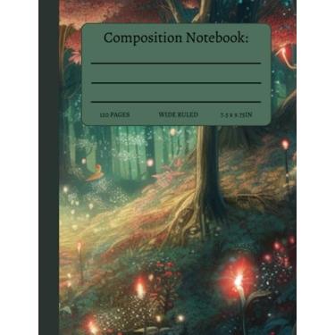 Imagem de Designer Composition Notebook Fairy Theme: 7.5 x 9.75 inch 120 pages College Rule Comp Book
