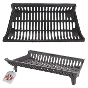 Imagem de Flame Genie G27-BX Grelha de lareira de ferro fundido resistente de 68,5 cm com folga de 5 cm, 68,5 cm L x 31,8 cm P x 13,3 cm A