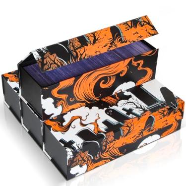 Imagem de ULTRGEE Caixa de armazenamento de cartão colecionável, caixa de armazenamento superior com tampa magnética, estojo de cartão esportivo para cartão de beisebol/futebol, estojo porta-cartão para 800