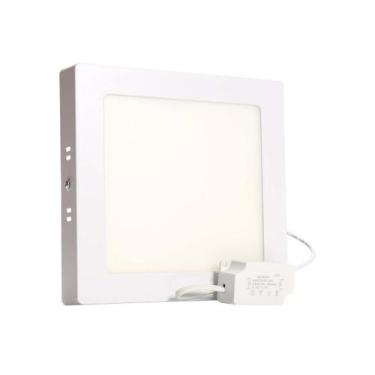 Imagem de Plafon Led 12w Quente Quadrado Sobrepor - Margirius, Branco