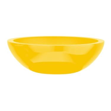 Imagem de Vaso Bacia Suculenta Para Planta Flor Fibra Vidro 25cm Cores (AMARELO)