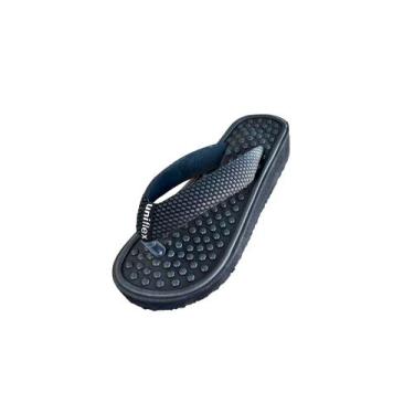 Imagem de Chinelo Ortopédico Uniflex Dores nas pernas e nos pés, Preto, Preto, 4