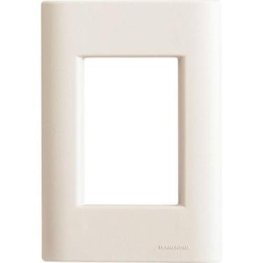 Imagem de Placa 3 Postos 4x2 Tramontina Giz Branca Soft Touch Sem Suporte Tramon