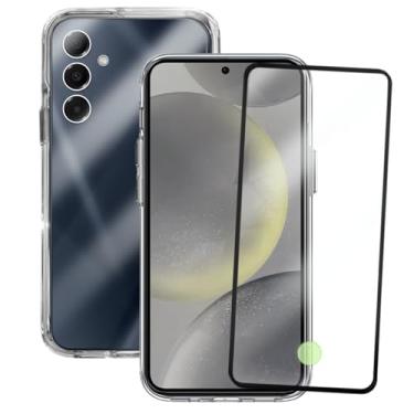 Imagem de Kit Proteção Compatível Samsung Galaxy S24 Plus Capinha Clear Case Space Transparente com Película de Vidro 3D