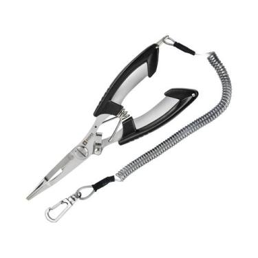 Imagem de Alicate de Pesca Multifuncional em Aço Inoxidável com Cordão Anti-Perd