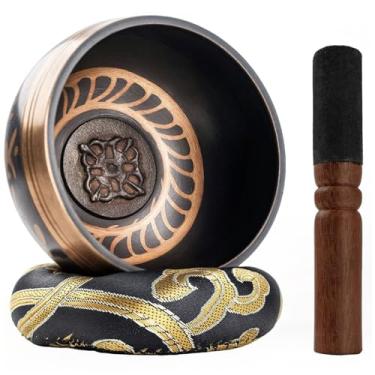 Imagem de DomeStar Conjunto de tigela tibetana para cantar tigela de meditação