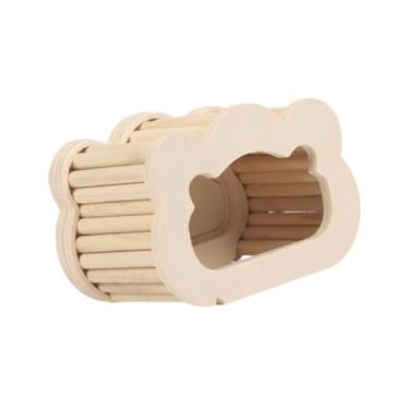 Imagem de Generic Hamster Wood House Houndout House Small Animal House Ventilada Diy Cage Nest Hamster Hideaway Room para Exercício de descanso para corrida