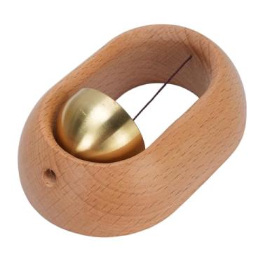 Imagem de Shopkeepers Bell Doorbell Wind Chime Beechwood e Copper Decorative Wooden Holding Doorbell para Refrigerator Home Store Restaurant