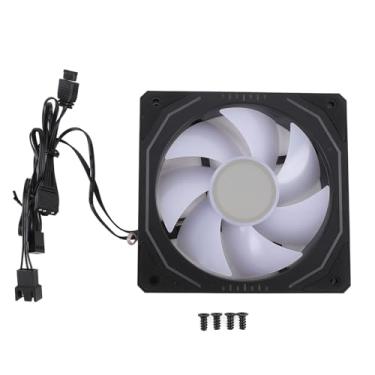 Imagem de Cooler de Ar da CPU, Ventilador PWM de 120 Mm, Refrigerador de CPU Argb de 3 Pinos, Velocidade Ajustável de 800-1800 Rpm, Ventilador de Resfriador de Computador para (Lâminas