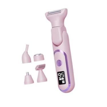 Imagem de harayaa Lady Shaver Elétrico Grooming elétrico Usb Recarregável 5 em 1 Design Design sem fio Nariz Trimmer para o nariz de cabelo longo e curto, Rosa