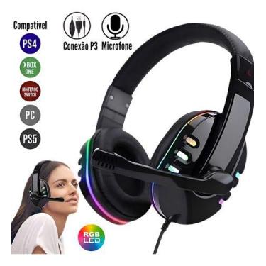 Imagem de  Headset Gamer Ps4 Ps5 Xbox One Pc Rgb Universal  Action X  - OEX, Pre