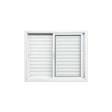 Imagem de Veneziana 3 Folhas 100X100 Alumínio Branco Linha 25 Jade - Brecorimo