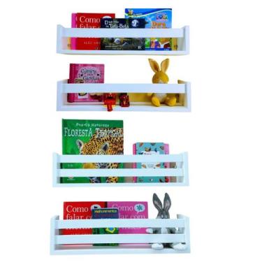 Imagem de 4 Estante De Livros Organizador de pelúcia Nicho Porta brinquedos Quar