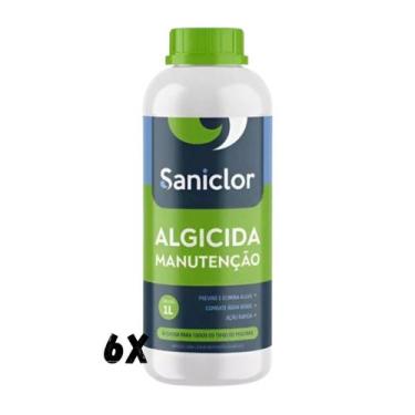 Imagem de Kit com 6 saniclor algicida manutenção 1 litro - 001939
