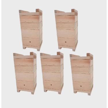 Imagem de Kit 5 Caixas Impa Abelhas Sem Ferrão Eucalipto 12x12