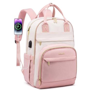 Imagem de Mochila LOVEVOOK para mulheres para laptop de 18 polegadas à prova d`água
