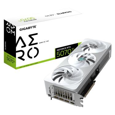 Imagem de Placa de Video Gigabyte RTX 5070 Ti Aero OC 16GB GDDR7 256 bits GV-N507TAERO OC-16GD