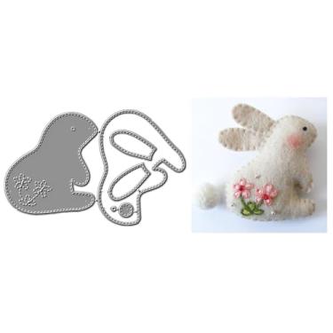 Imagem de The Felt Rabbit Gravado Dies Páscoa Scrapbooking Suprimentos para Novas Molduras de Papel Faça Você Mesmo Artesanato Cartões Matrizes de Corte