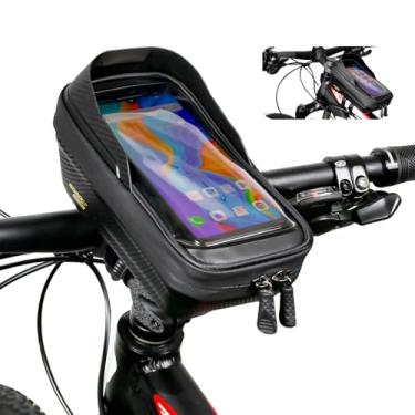 Imagem de GORIX Bolsa de tubo superior, bolsa de haste de 2 vias, impermeável, grande capacidade, bolsa para quadro de bicicleta de montanha (ativa X21)