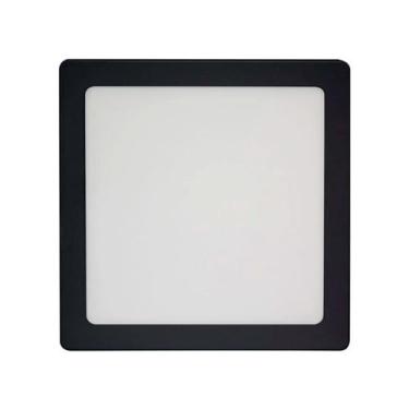 Imagem de Painel Plafon Led Sobrepor 16,3X16,3cm 12W 4100K Bivolt Preto - Blumen