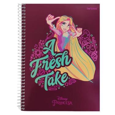Imagem de Caderno Princesas Espiral Capa Dura 1 Matéria 80 Fls - Star School - J