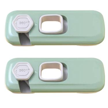 Imagem de Trava de Segurança Geladeira Armario Gaveta Kit 2 unidades Bebe Criança Porta Janela Protege Evita Acitente Resistente Fechadura Multiuso