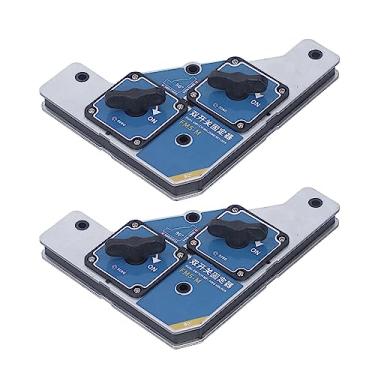 Imagem de Interruptor Duplo Forte de Soldagem Magnética para Ferro de Aço 2pcs 90 ° Suporte de Soldagem