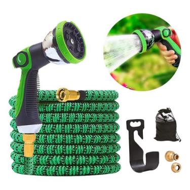 Imagem de Mangueira De Jardim Flexível 30 Metros 10 Modos Jato Premium - Revomax