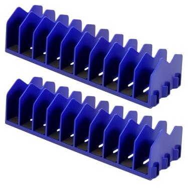 Imagem de LZVXTYM Organizador de 2 peças com base de borracha antiderrapante, suporte de alicate de 10 compartimentos e organizador de cortador, caixa de ferramentas de gaveta de ferramentas de design