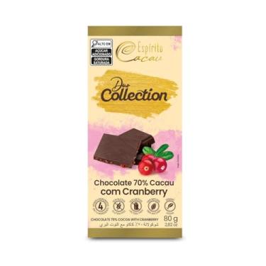 Imagem de Tablete de Chocolate 70% Cacau c/ Cranberry - 80g