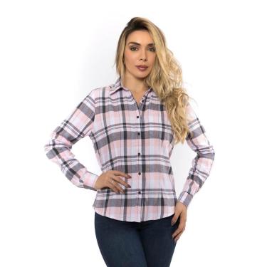Imagem de Camisa Feminina Xadrez Flanelada Manga Longa Crocker-Feminino