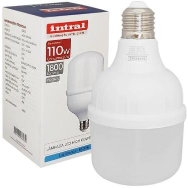 Imagem de Lâmpada Bulbo Led Alta Potência 20W Bivolt Branco Frio E27 - INTRAL, 1