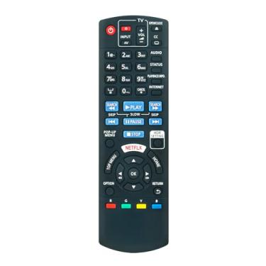 Imagem de Allimity Controle remoto N2QAYB001206 compatível com leitor de DVD Blu-ray Panasonic Ultra HD DMP-UB820 DP-UB320 DP-UB820 DP-UB420 DP-UB424 DP-UB824 DP-UB820K DP-UB820-K